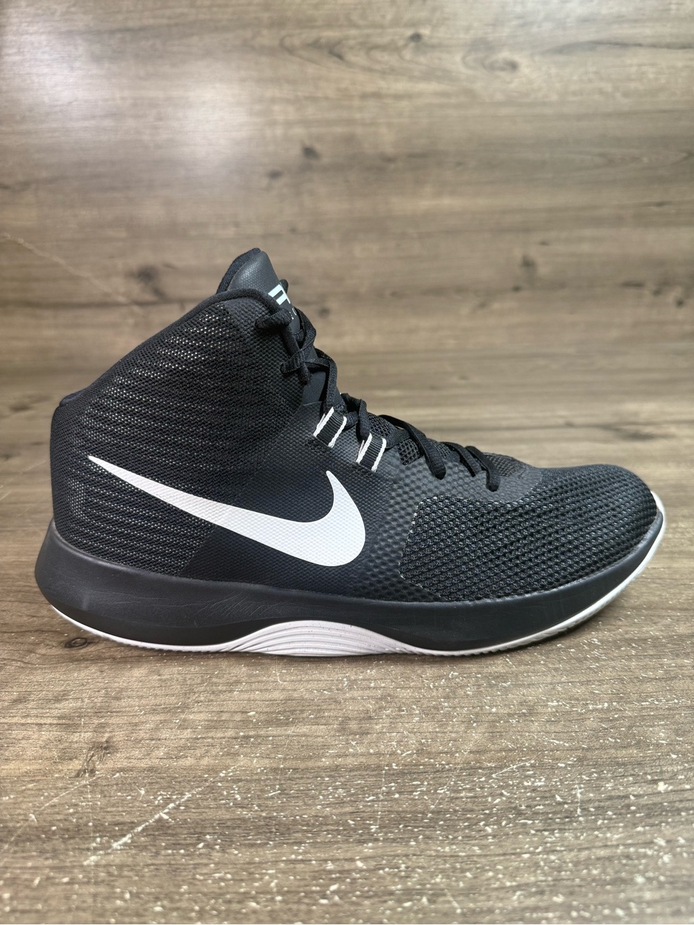 Nike Air Precision Mens Size 12 Black White Basketball Shoes 898455-001